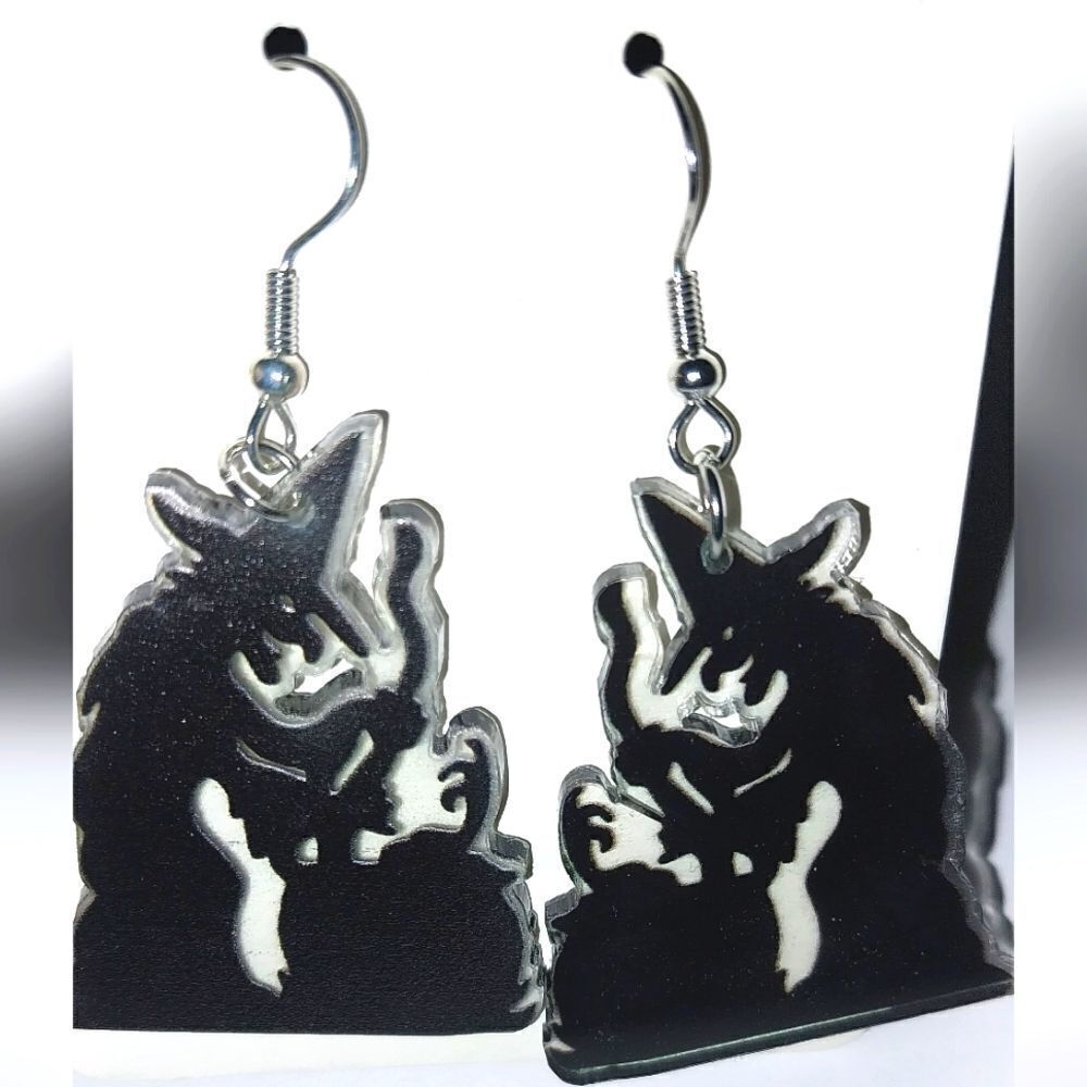 Hand Crafted Fun Super cute witches earrings